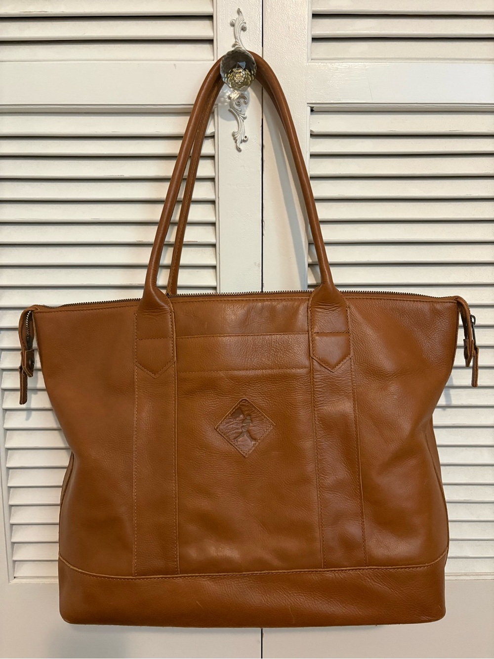 Classic Baseballism Glove Leather Tote in Cognac